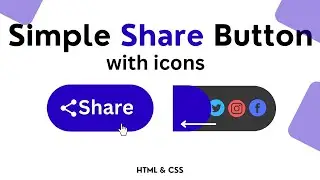 Make Animated SHARE button with ONLY HTML & CSS | Share Button | CSS Tutorial