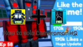 How to solo Cameraman HQ with only Mech Cameraman and Speaker Helicopter in Toilet Tower Defense!