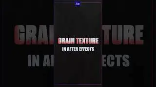 Grain Texture In Adobe After Effects 