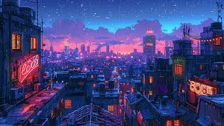 Relive 1980s Lofi City Vibes 🎷 Rainy Lofi Music Mix for Sleep, Study, and Focus 📚 Lofi Rain Playlist