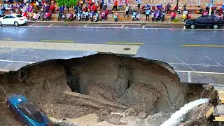 5 Massive Sinkholes Caught On Camera