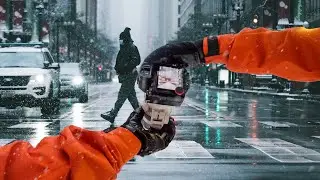 UNPREDICTED 200mm Snow Street Photography in Chicago POV