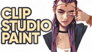 Drawing a girl in Clip Studio Paint