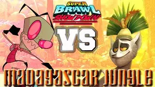 Invader Zim vs King Julien | Super Brawl Showdown v0.3.0b Full Match Gameplay