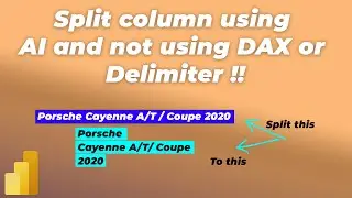 Split column using AI Feature in Power BI | Column from Example | MiTutorials