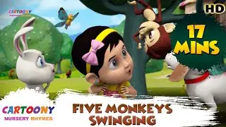 Five Little Monkeys Swinging + More | Non Stop Nursery Rhymes | New Kids Songs 2020 | Kids Songs