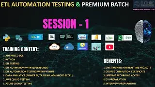 Session-1 | Future Roadmap | Content | Download & Install Python & PyCharm | Pandas | SQL Server