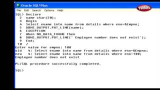 Learn Oracle | Exception Handling in PL SQL