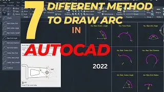 7 Different Method to Draw Arcs in AutoCAD step-by-step| How to Draw Arc in AutoCAD 2022 | 