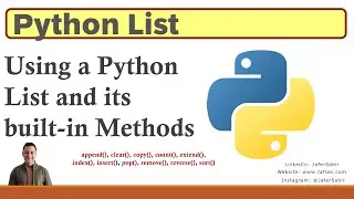 Python List & its Methods - append() count() insert() remove() copy() clear() sort() reverse()