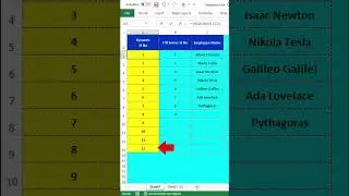 Excel Formula to Create Automatic Serial Number Automatic Serial Number #excelshorts #exceltrics