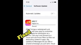 iOS 17.6 Update Stuck on Paused on iPhone (Fixed)