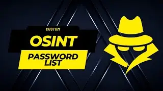 Get a CUSTOM OSINT Password List in under 10 Minutes!