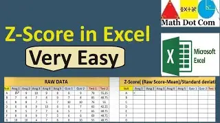 How to Calculate Z-Score from Raw Data in Excel | Math Dot Com