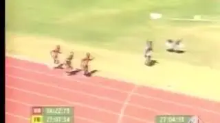 Cameraman runs faster than runners