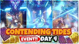 Contending Tides Event Day 4 Complete Guide (Frozen Ruin Guards) - Genshin Impact 1.4
