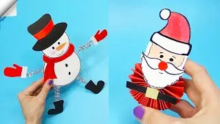 20 DIY christmas Easy paper crafts | Moving christmas toys