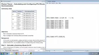 Packet Tracer 6.4.2.4 Calculating and Configuring an IPv6 Route Summarization Instructions - CCNA 2