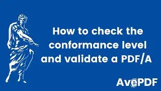 How to check the conformance level and validate a PDF/A document online