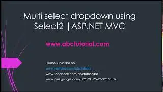 Multiselect Dropdown In  ASP.NET MVC | Searchable Dropdown