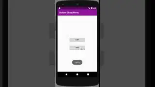 Android Menu Bottom Sheet