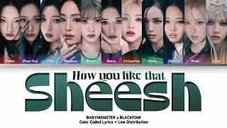 BABYMONSTER x BLACKPINK - 'Sheesh x How You Like That x Shut Down I Color Coded Lyrics + Line Distr.