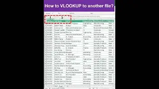 VLOOKUP to Another File - Find the employee Full Name based on the Employee ID from another file?