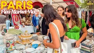 Paris, France 🇫🇷  Flea Market Vlog July 2024, Paris Walk 4K