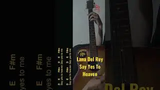 Lana Del Rey - Say Yes To Heaven Guitar Chords cover #shorts