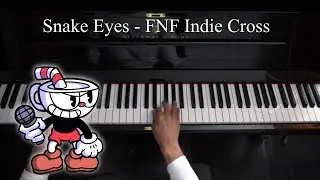 Cuphead FNF Indie Cross - Snake Eyes - EASY Piano Tutorial