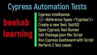 Cypress Automation 2 - Contains feature - Package JSON - Script - Run Cypress with the Script