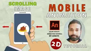 MOBILE SCROLLING ANIMATION|CARTOON MOBILE ANIMATION|2d tutorial by sarath|adobe animate cc