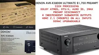 11.4CH Denon AVR-X3800H AV Receiver: The Ultimate Budget Preamp?