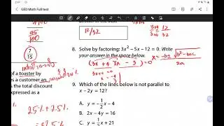 ติว GED Math Full Test Explained by ครูคณิตศาสตร์