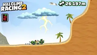 Hill Climb Racing 2 - BEACH 26197m on Muscle Car GamePlay