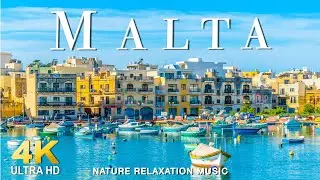 FLYING OVER MALTA (4K UHD) - Relaxing Music Along With Beautiful Nature Videos - 4K Video Ultra HD