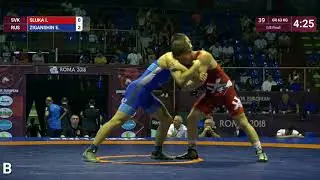 1/8 GR - 63 kg: I. SLUKA (SVK) v. E. ZIGANSHIN (RUS)