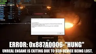 Vampyr Error Hung due to D3D device, Error: 0x887A0006 - HUNG