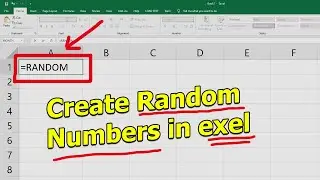 How to generate a list of random numbers in excel