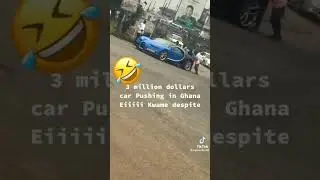 Watch As People Push Broken Down $3.8 Million Bugatti Chiron Owned By Ghanaian Billionaire