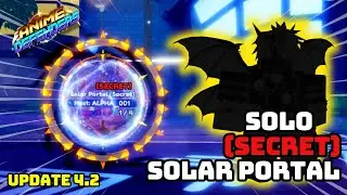 Solo SECRET SOLAR Portal ☆ UPDATE 4.2 in Anime Defenders ROBLOX 🇮🇩