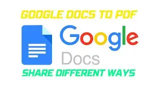 how to create a link, share, and save Google Docs as a PDF