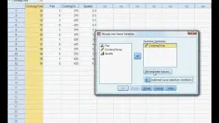 Recoding a Variable in the Same Column SPSS