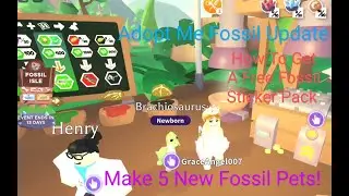 Adopt Me Fossil Update! How To Make Fossil Pets, Upgrade Pickaxes & Get A Free Fossil Sticker Pack!