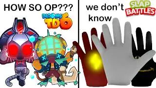 BTD6 TOWERS MEET ? SLAP BATTLES GLOVES