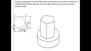 Isometric projection Problem No  8 Engineering Graphics, Isometric projection engineering drawing