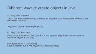 4 ways to create objects in java ( English )