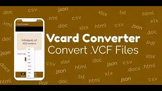 Vcard Converter .VCF Converter