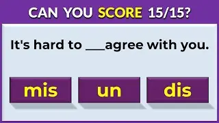Prefix Quiz | English Vocabulary Test 
