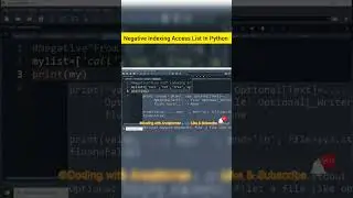 Negative Indexing Access List In Python. 